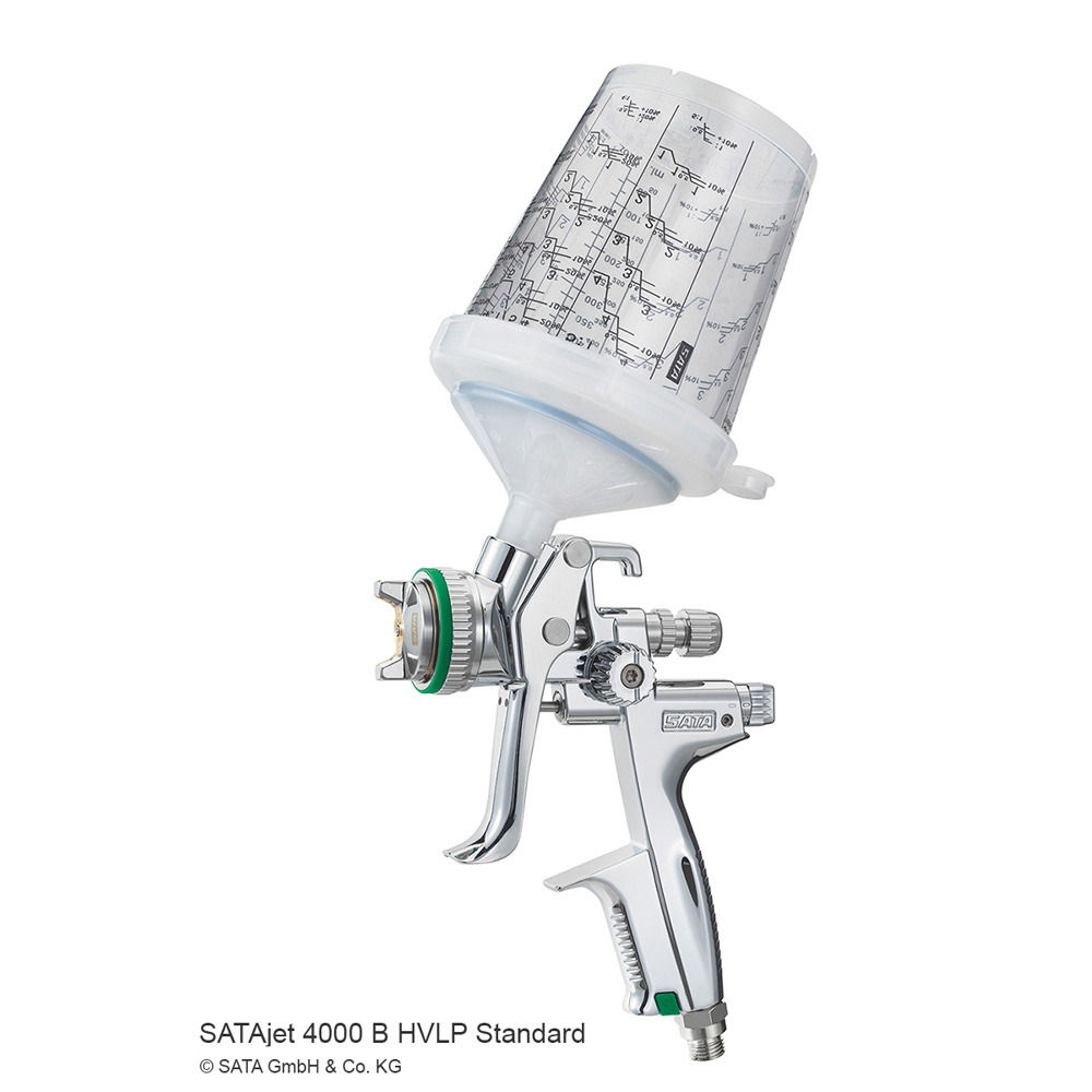 SATAjet 4000 B HVLP Düse WSB RPS-Einwegbecher 0,3 l / 0,6 l / 0,9 l (je 1x) mit Drehgelenk